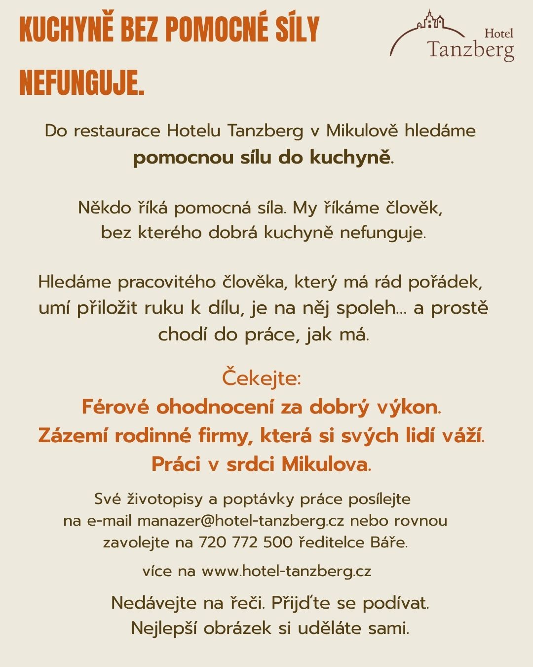 Sezóna je v plném proudu a my hledáme právě tebe!